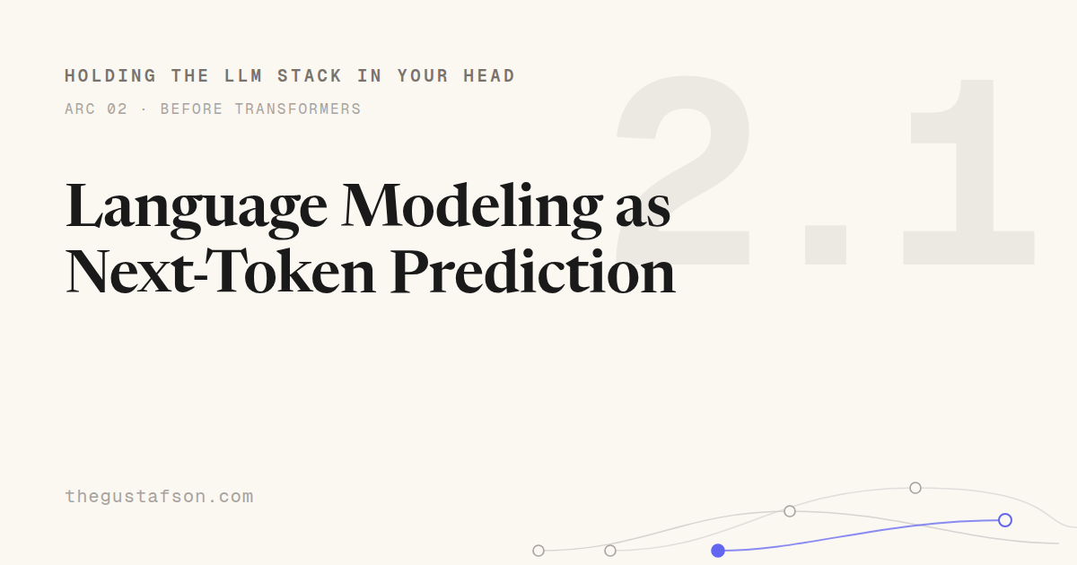 Language Modeling as Next-Token Prediction