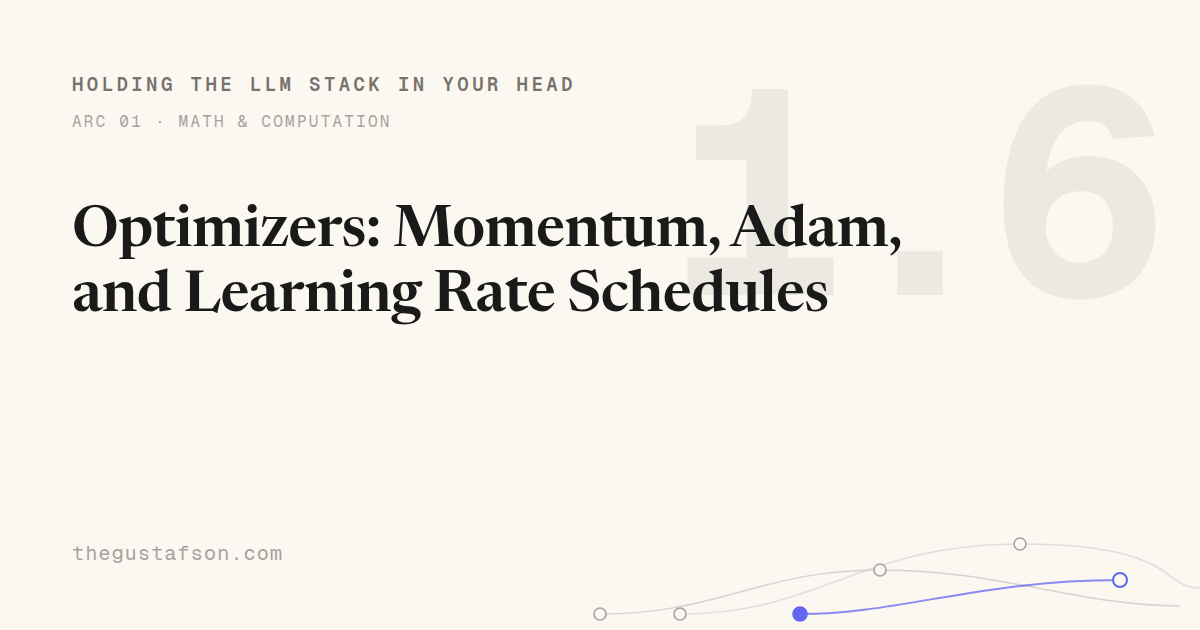 Optimizers: Momentum, Adam, and Learning Rate Schedules
