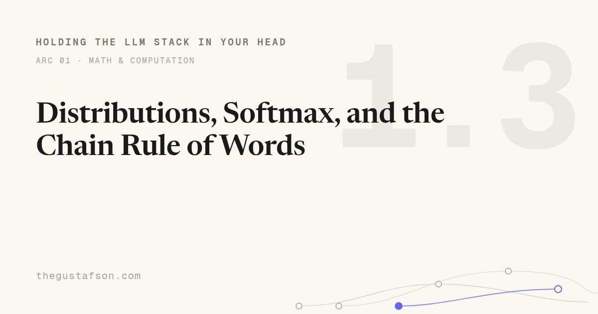 Distributions, Softmax, and the Chain Rule of Words